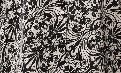 Cyrus Floral Button-up Shirt In Black