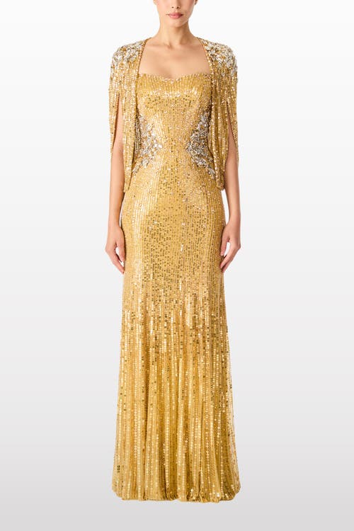 Jenny Packham Mina Jacket In Gold