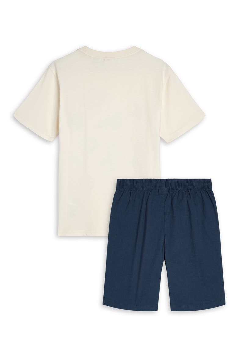Kids' Graphic T-Shirt & Matching Shorts Set, Alternate, color, EGGNOG