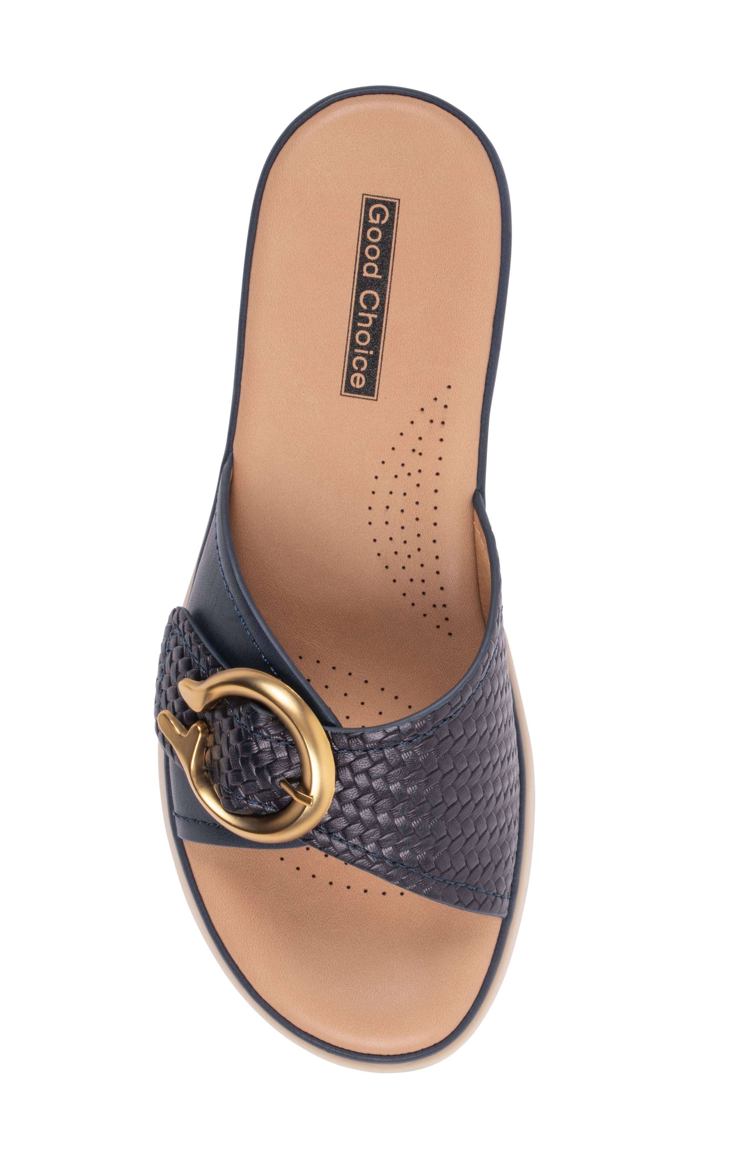 Raine Slide Sandal, Alternate, color, NAVY