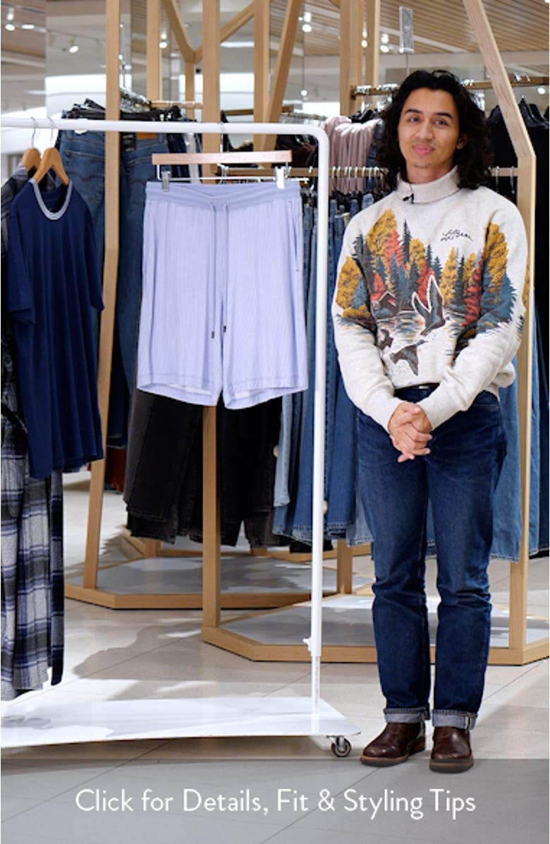 Pinstripe Pajama Shorts, sales video thumbnail