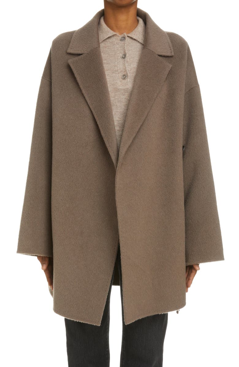 Acne Studios Oaklee Belted Wool Coat, Main, color,
