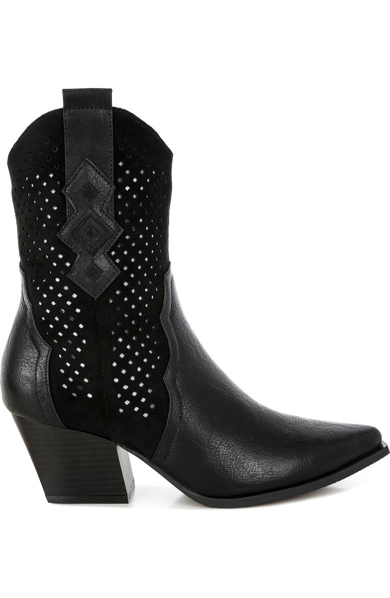 LONDON RAG Lomela Perforated Block Heel Boot, Alternate, color,