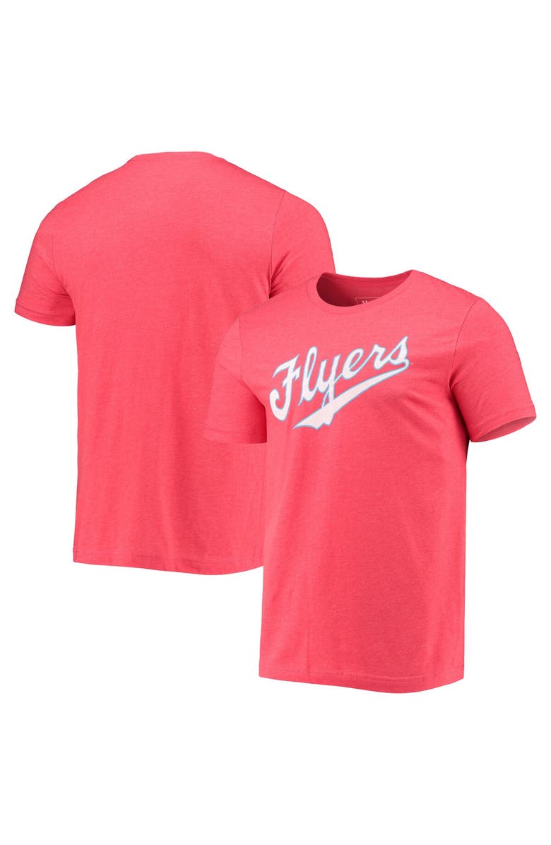 HOMEFIELD Men's Homefield Heathered Red Dayton Flyers Vintage Script T-Shirt, Alternate, color, 