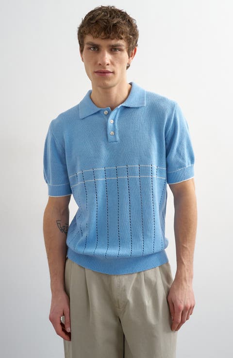Pointelle Knit Polo