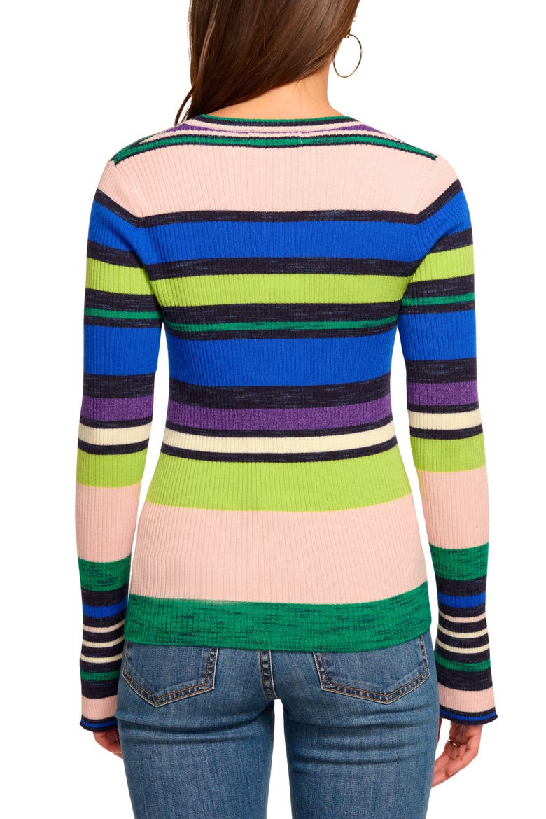 Emma Stripe Merino Wool Cardigan, Alternate, color, ULTRAMARINE STRIPE