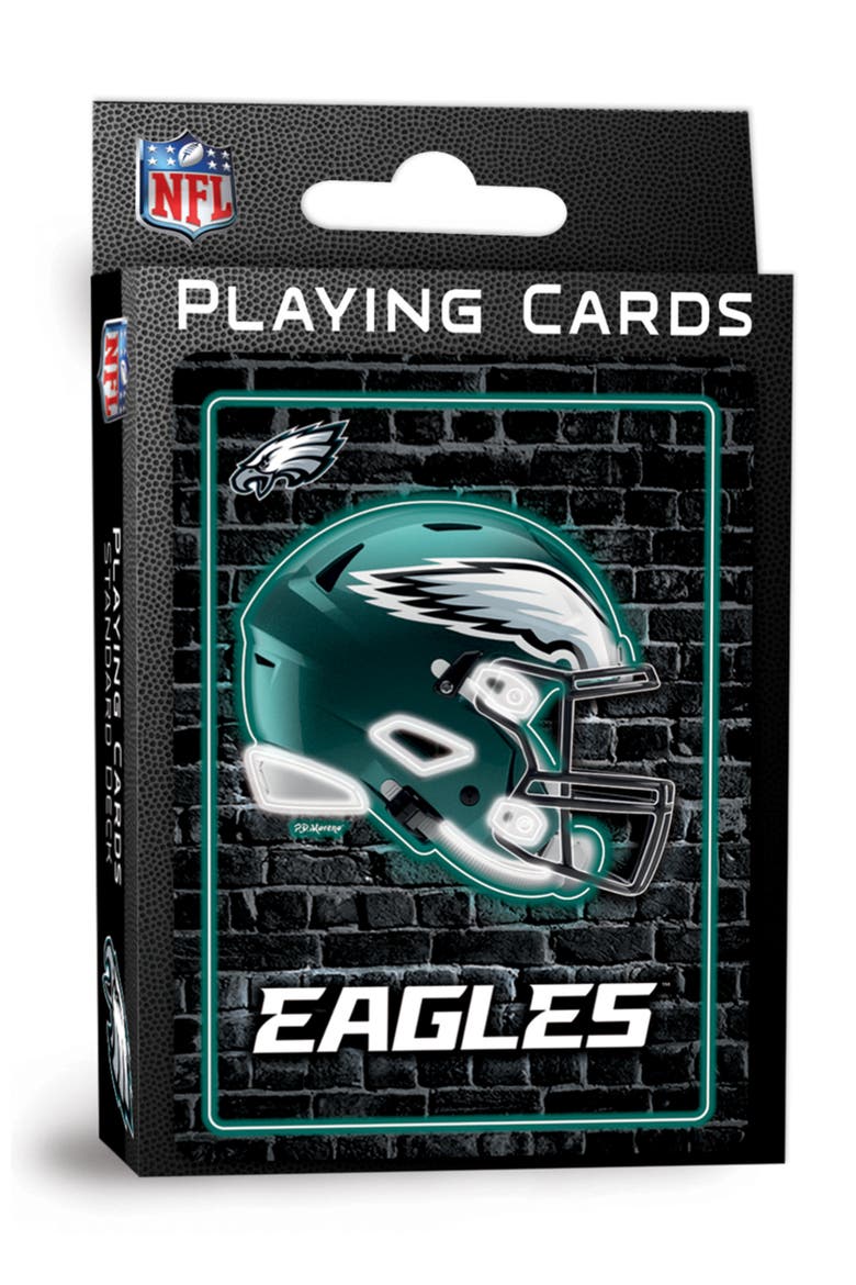 Philadelphia Eagles Neon Playing Cards, Main, color, Multicolor