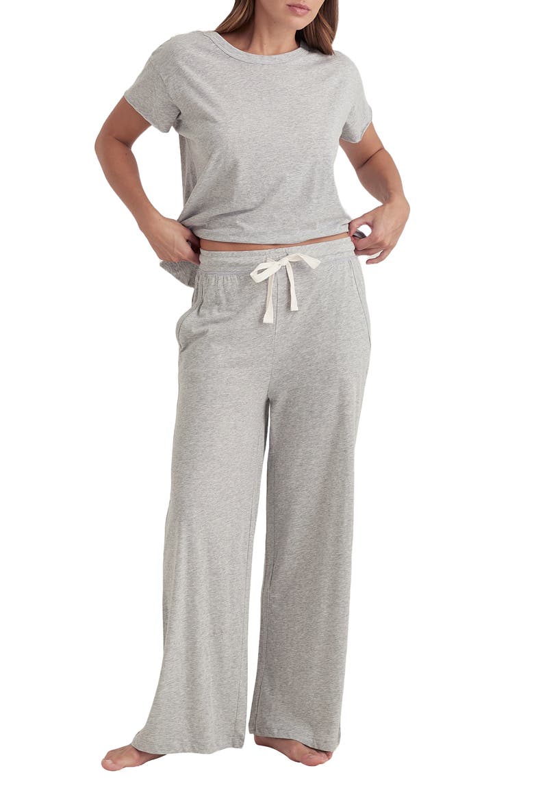 Jada Organic Cotton Pajamas, Main, color, GREY