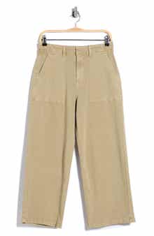 Sophia Stretch Cotton Ankle Wide Leg Pants