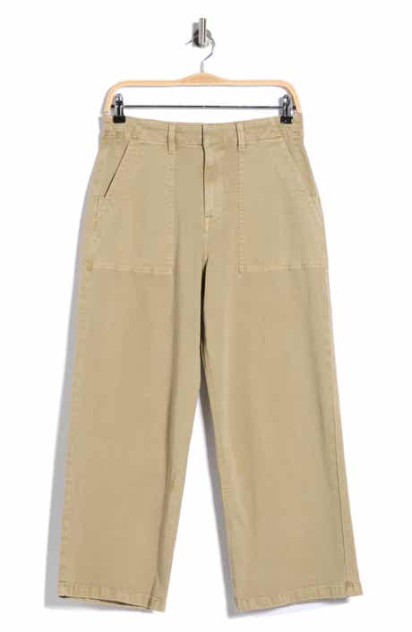 Sophia Stretch Cotton Ankle Wide Leg Pants
