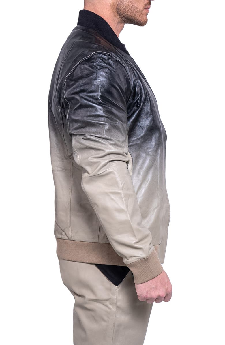 Maceoo Resistance1028 Ombré Leather Jacket, Alternate, color, Grey
