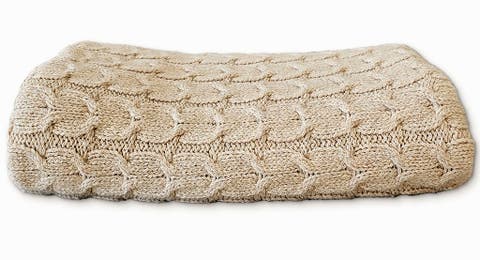 Handloomed Muru Collection - Luxurious Artisan Weaver Peruvian Pima Cotton & Undyed Baby Alpaca Super Soft Cable Throw Blanket