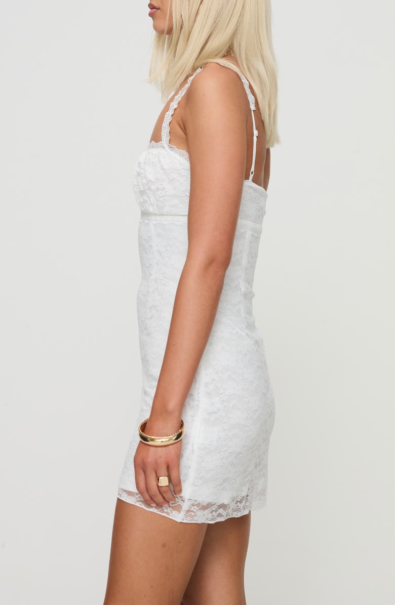 Princess Polly Wignall Floral Lace Minidress, Alternate, color, White