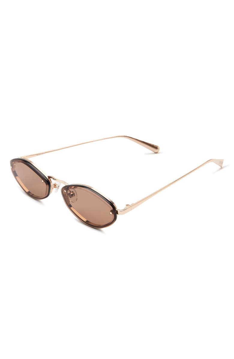 Jacquemus Les Lunettes Jac 57mm Oval Sunglasses, Alternate, color, Light Gold / Brown