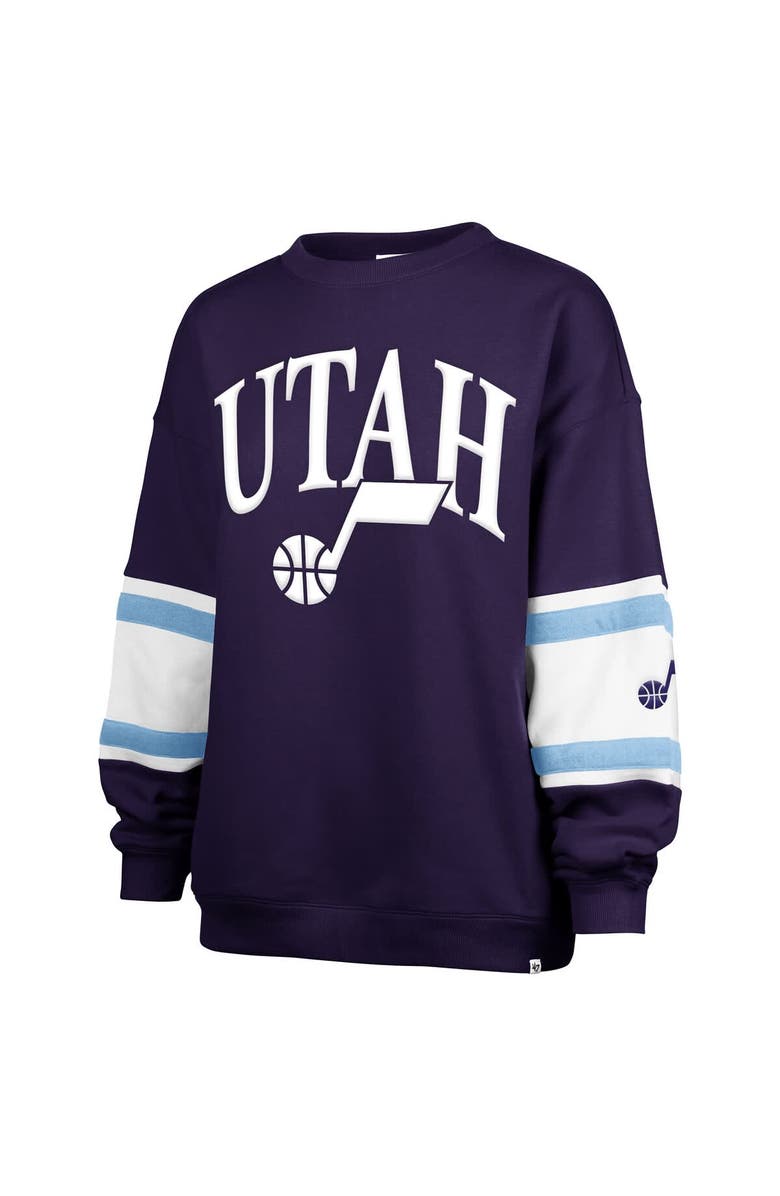 '47 Women's '47 Purple Utah Jazz 2024/25 City Edition Steadfast Paneled Pullover Sweatshirt, Alternate, color, 