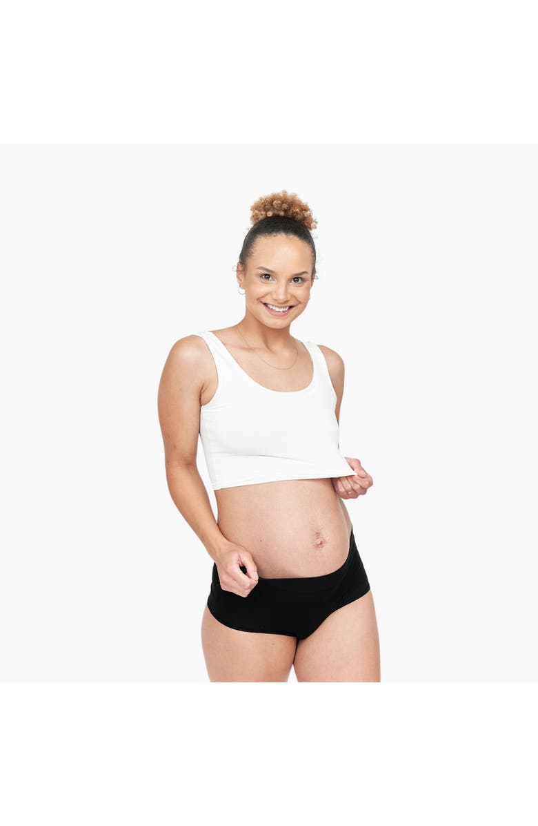 LARKEN X Maternity, Nursing + Hands - Free Pumping Bra, Alternate, color, White