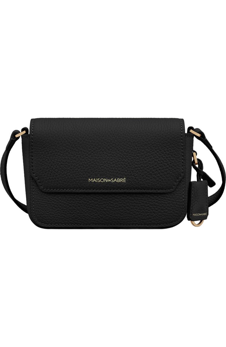 MAISON de SABRÉ Micro Leather Flap Bag, Main, color,