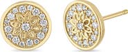 Bony Levy Getty Diamond Circle Flower Stud Earrings