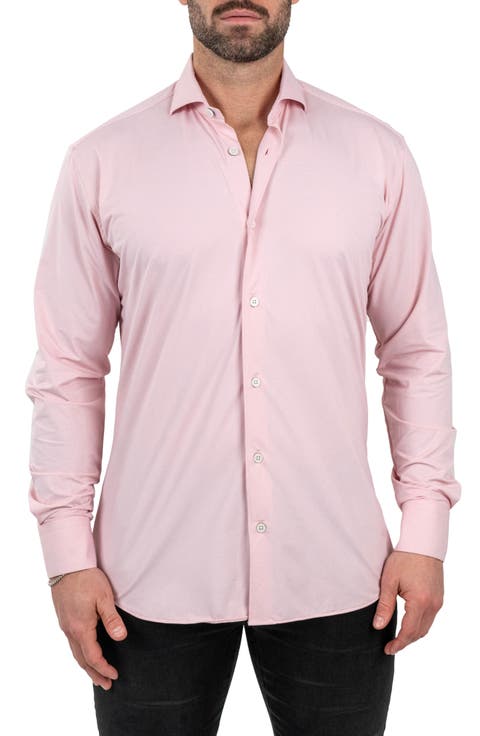 Einstein Stretchblotter Red Button-Up Shirt