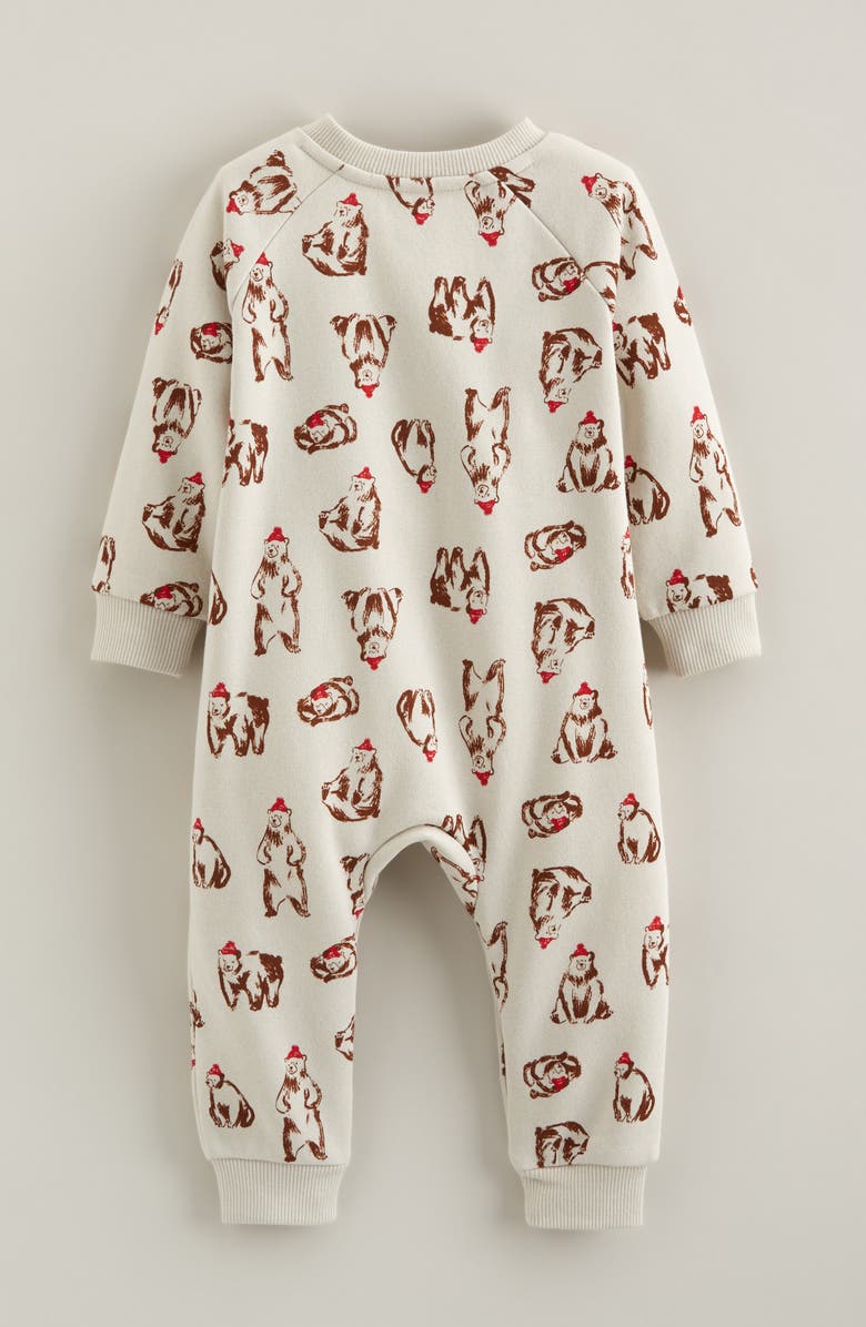 Tucker + Tate Printed Cotton Blend Romper, Alternate, color, Grey Moonbeam Bear Sketches