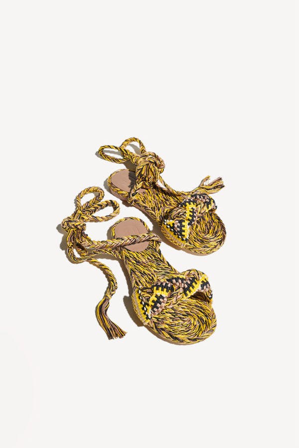 Amambaih Paula Sandals, Alternate, color, Yellow