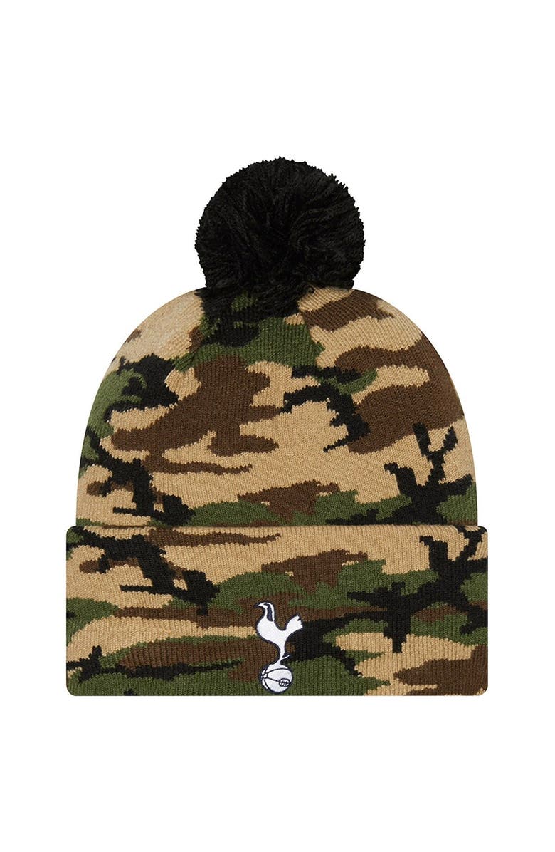 New Era Men's New Era Camo Tottenham Hotspur Cuffed Knit Hat with Pom, Main, color, Camo