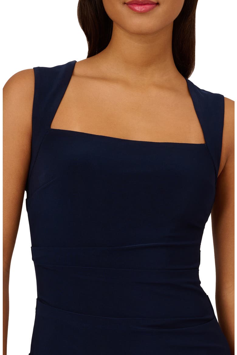 Square Neck Ruched Gown, Alternate, color, MIDNIGHT