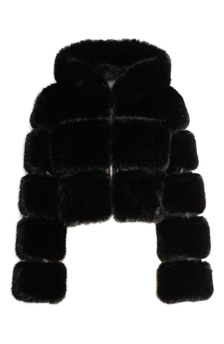 AZALEA WANG Faux Fur Puffer Jacket, Alternate, color, 