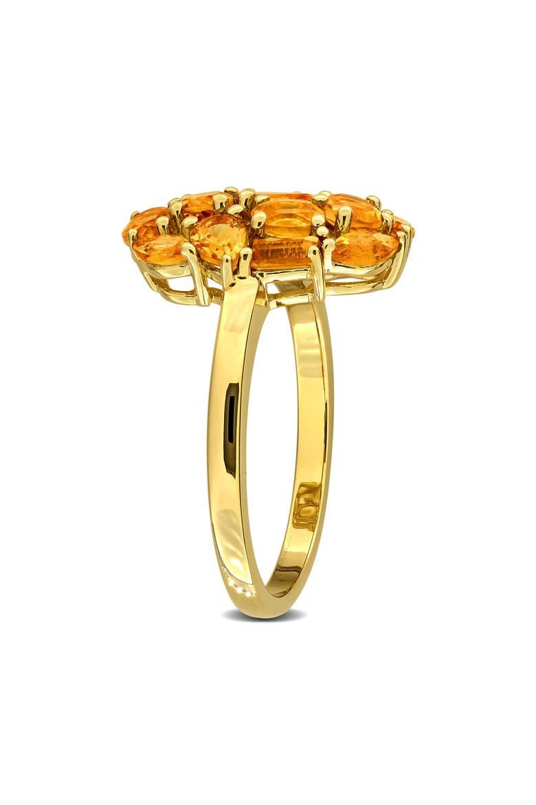 Multi-Shaped Citrine Cluster Ring, Alternate, color, YELLOW