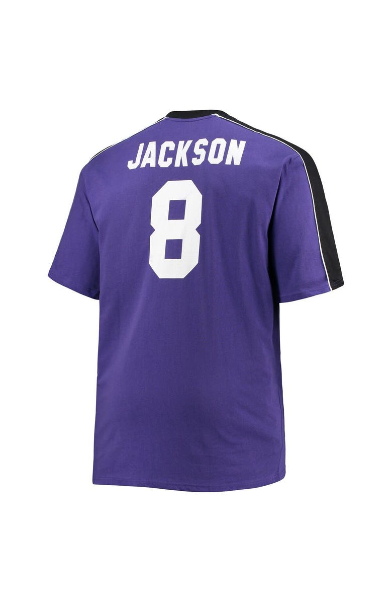 FANATICS Men's Fanatics Branded Lamar Jackson Purple Baltimore Ravens Big & Tall Sleeve Panel Player Name & Number T-Shirt, Alternate, color, 