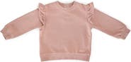 Pehr Organic Cotton French Terry Ruffle Sweatshirt