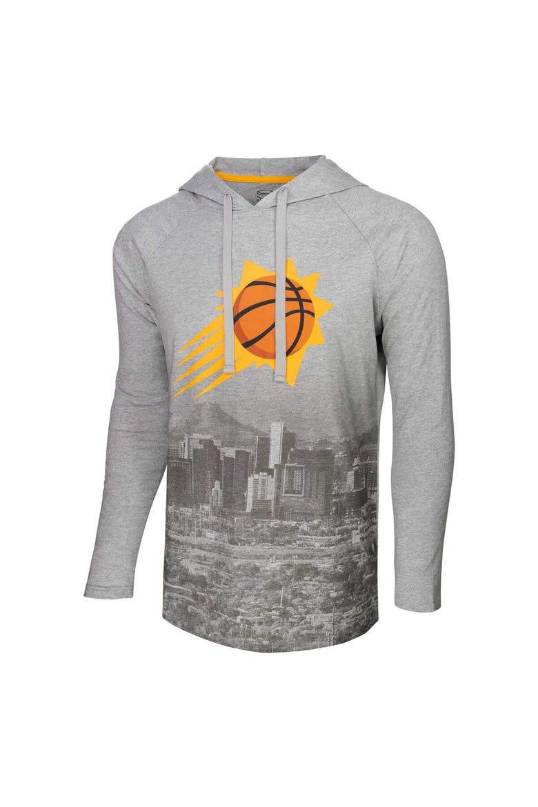 Men's Stadium Essentials Heather Gray Phoenix Suns Atrium Raglan Long Sleeve Hoodie T-Shirt, Alternate, color, Heather Gray