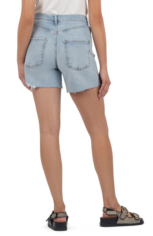 Kut From The Kloth Hailey High Waist Cutoff Denim Shorts In Blue