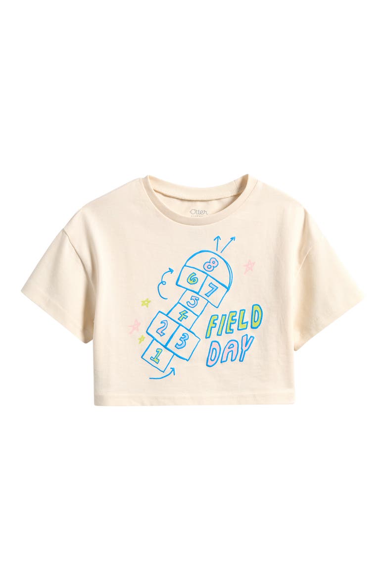Kid's Cotton T-Shirt, Main, color, WISHBONE HOPSCOTCH