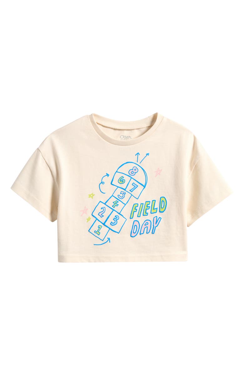 OTTER AVENUE Kid's Cotton T-Shirt, Main, color, Wishbone Hopscotch