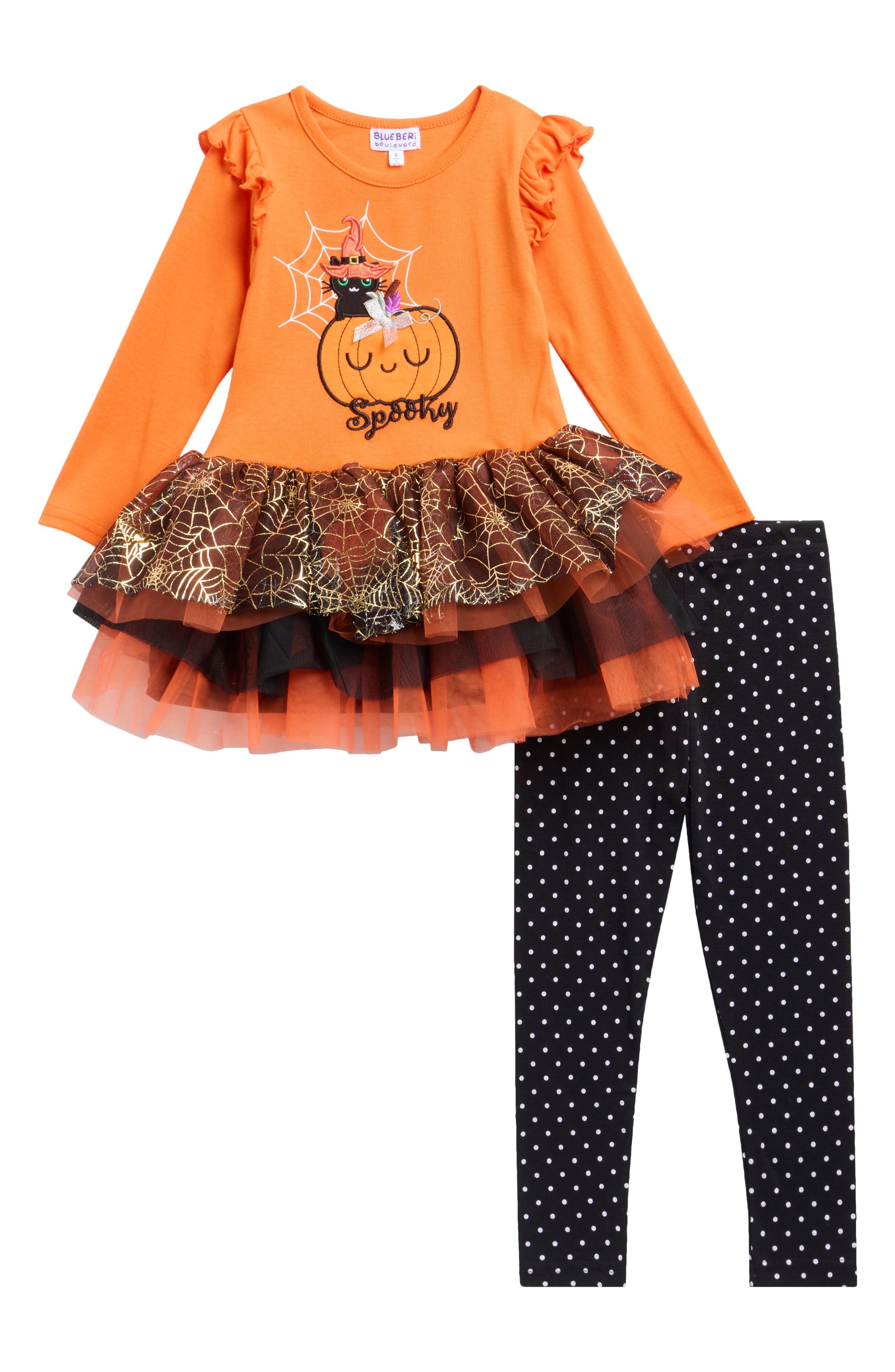Kids' Spooky Pumpkin Top & Leggings Set