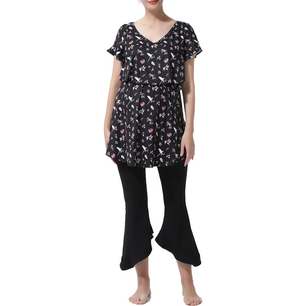 Kimi and Kai Angela Maternity/Nursing Pajamas in Black  product
