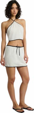 Onia Air Linen Mini Skirt
