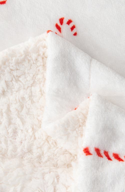 Woven & Weft Holiday Print Reversible Faux Shearling Throw Blanket