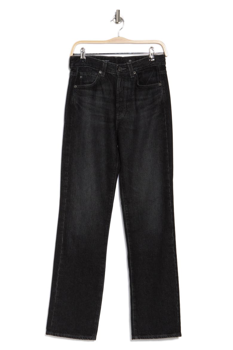 Alexxis Acid Wash High Waist Straight Leg Jeans, Alternate, color, MONTENEGRO