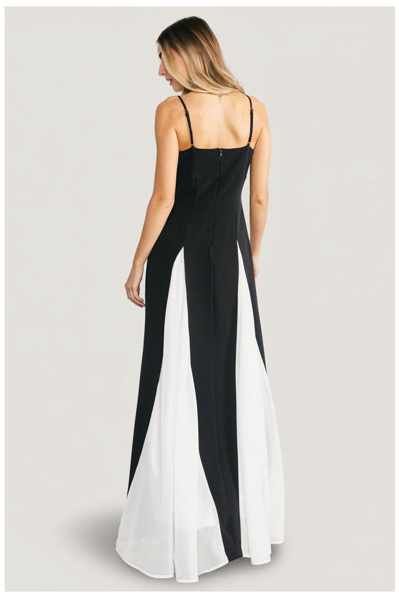 Adela Maxi Dress, Alternate, color, Black and White