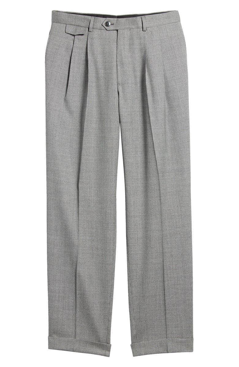 BOSS Camel Peet Pleated Wool Dress Pants, Alternate, color,