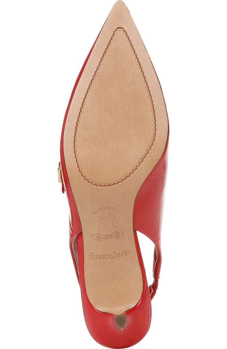 Franco Sarto Khloe Pointed Toe Kitten Heel Pump, Alternate, color, Red