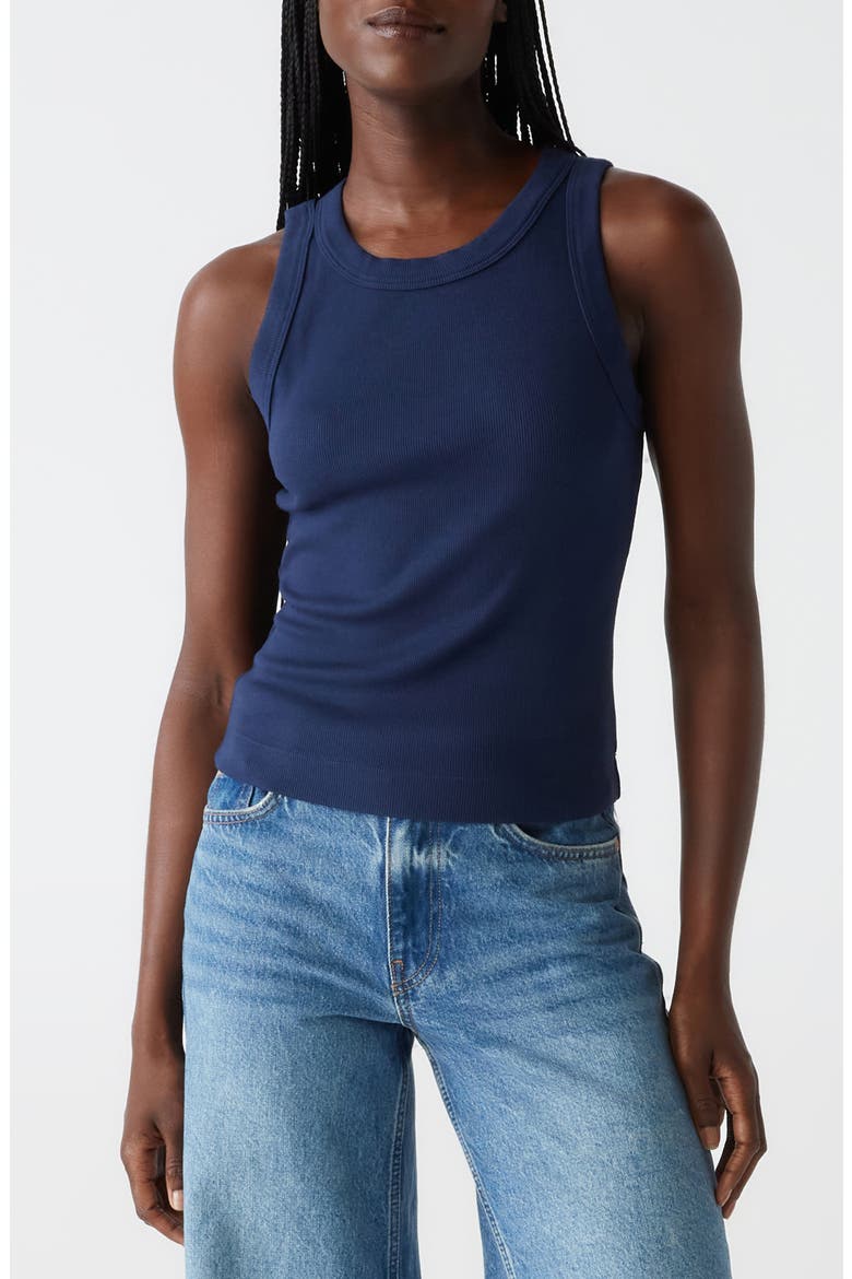 Gina Cotton & Modal Rib Tank, Main, color, NOCTURNAL