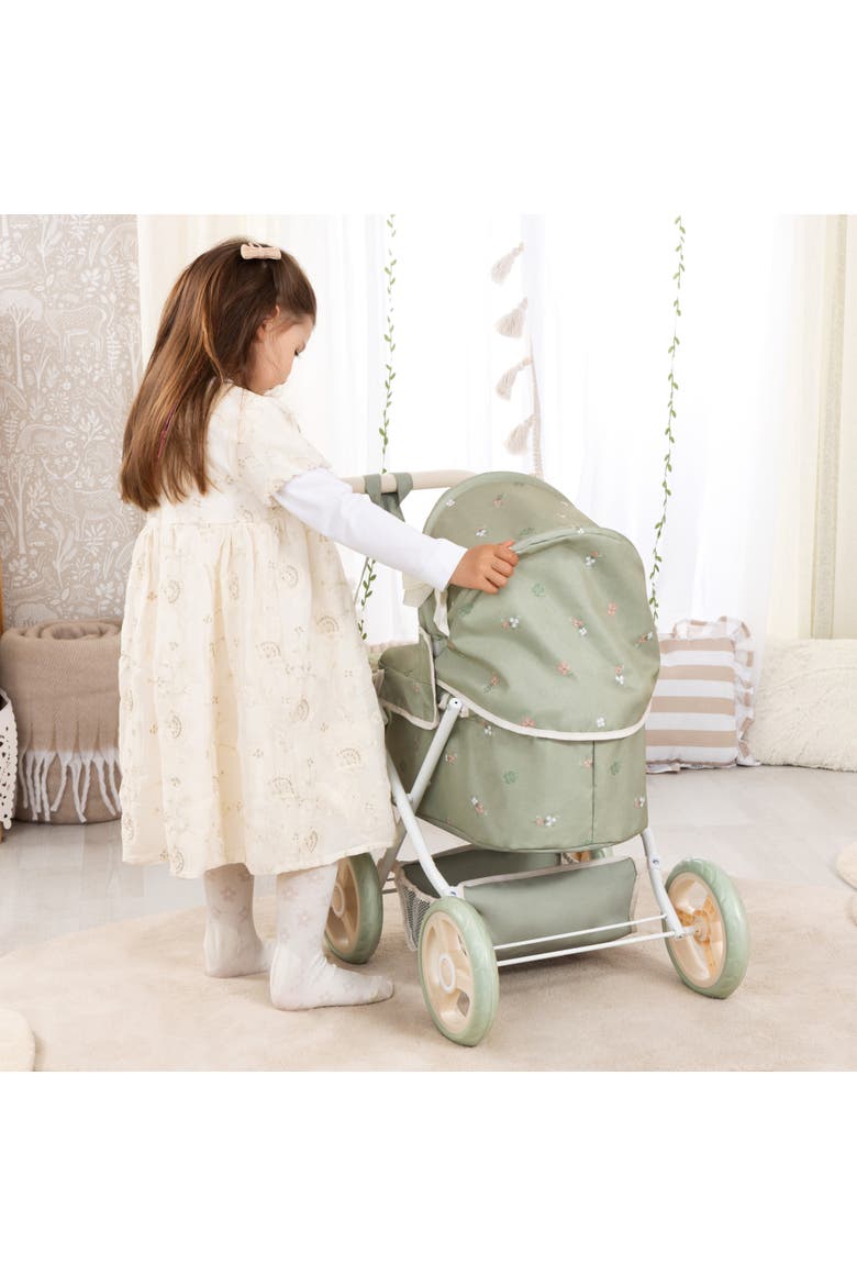 Doll Pram Trendy Play Push Stroller Fits 18" Dolls, Ages 3+, Alternate, color, Multicolored