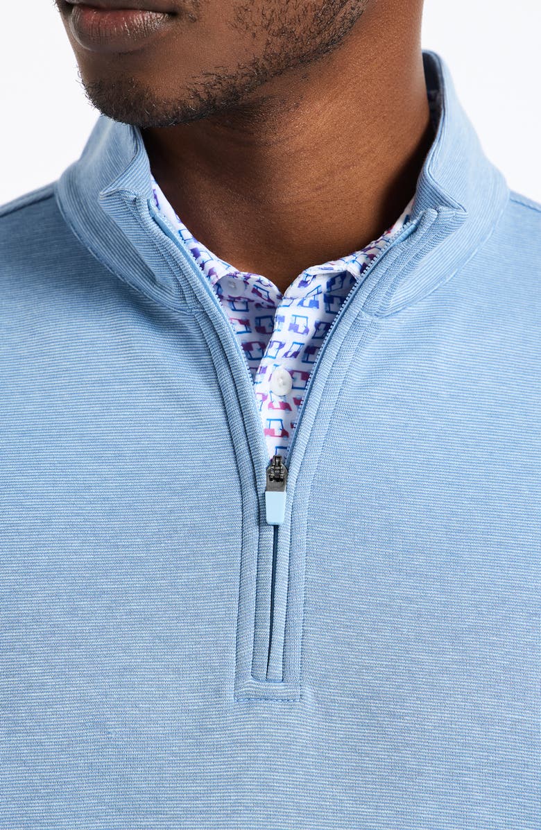 Robert Graham Troland Quarter Zip Top, Alternate, color, Chambray Blue