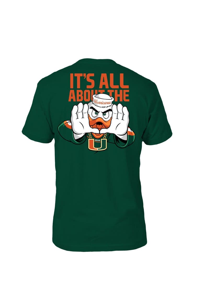 Men's FloGrown  Green Miami Hurricanes Rally Mascot T-Shirt, Alternate, color, Green