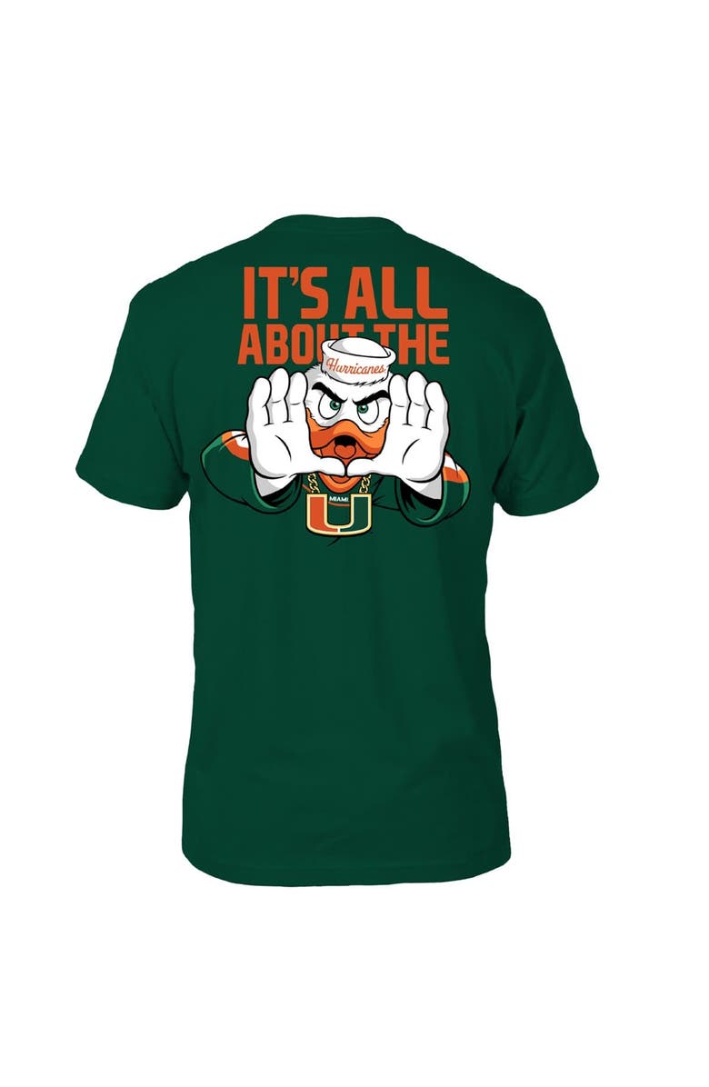 FLOGROWN Men's FloGrown Green Miami Hurricanes Rally Mascot T-Shirt, Alternate, color, Green