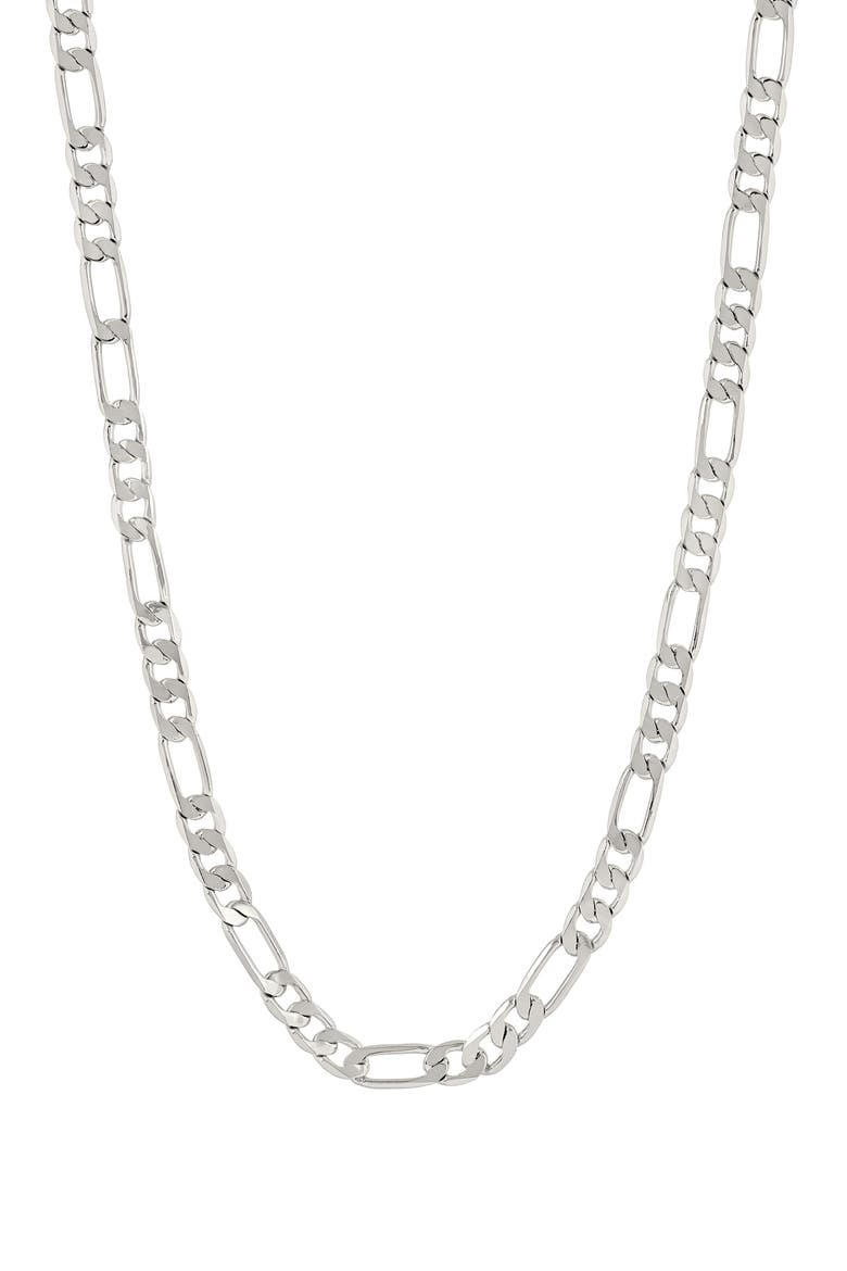 Men's Figaro Necklace & Bracelet Set, Alternate, color, SILVER