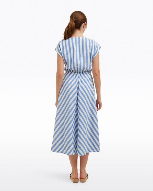 Draper James Haven Short Sleeve Midi Shirtdress In Blue